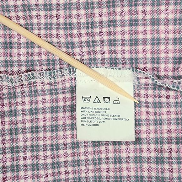 Wrangler Women's Sleeveless Shirt Pearl Snap Pink Plaid Button Up 2 Pockets XL - Picture 7 of 8